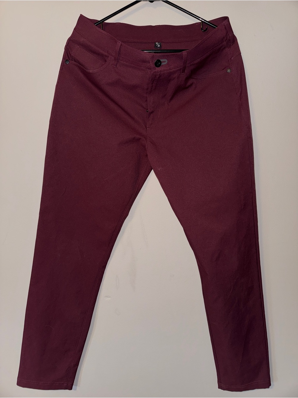 Public Rec 31x32 Men's Slim Stretch Pants - Burgundy